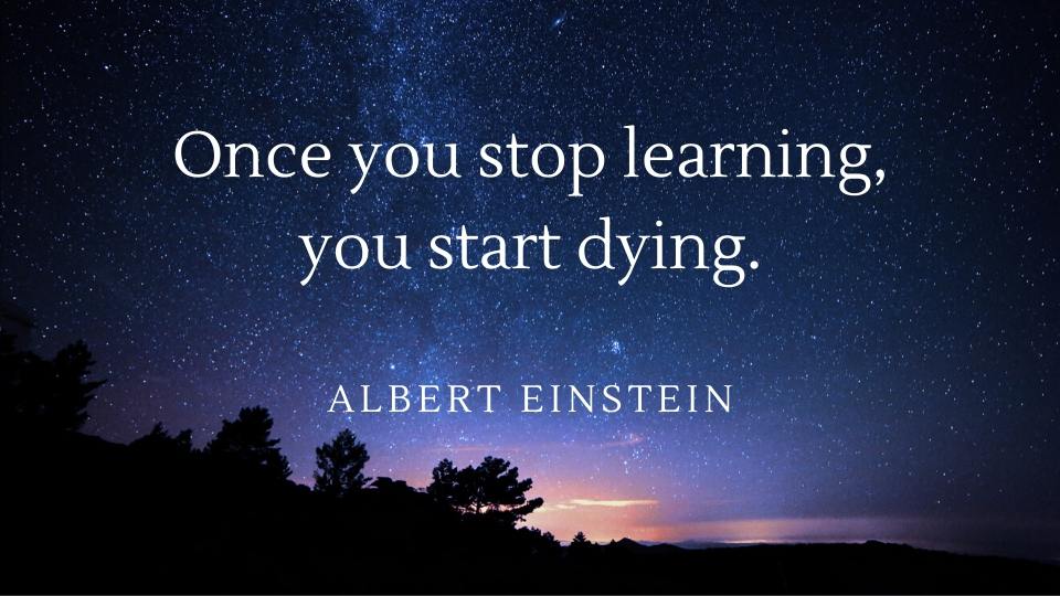 Albert Einstein quote about learning